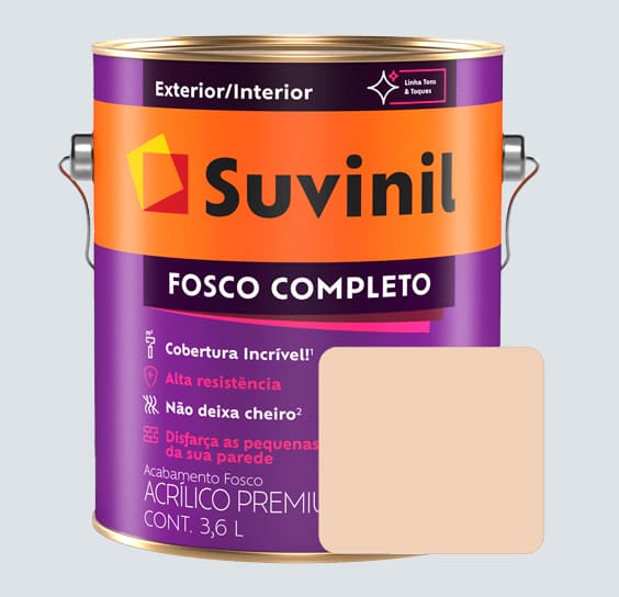 PINTURA SUVINIL LÁTEX ACRÍLICO MATE COMPLETO ARENA LATA 3.6L